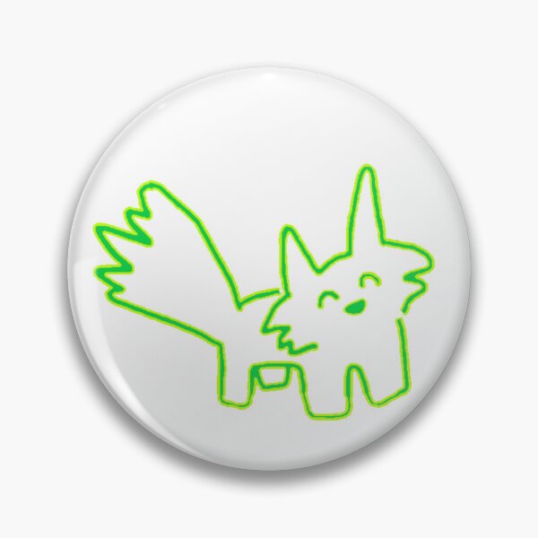 Item preview, Bushy-tailed Cat Green Drawing designed and sold by beingacloud.
