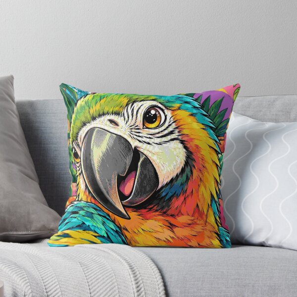 Item preview, Macaw Selfie Cute Animal Wing Happy Bird Art  designed and sold by Neon Bones Studio.