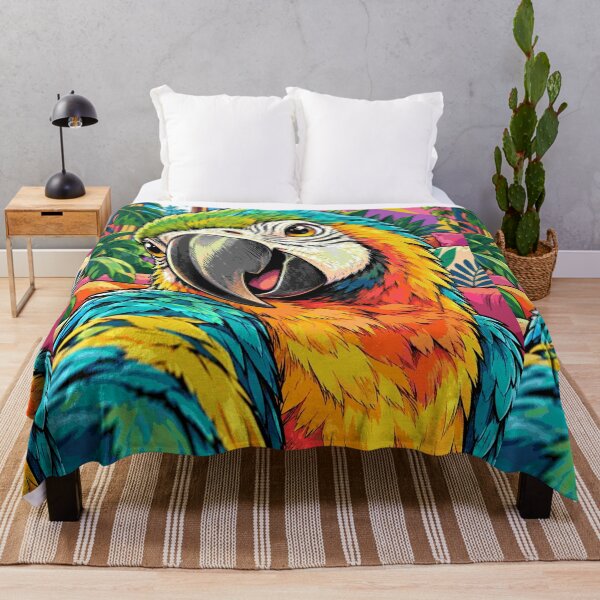 Item preview, Macaw Selfie Cute Animal Wing Happy Bird Art designed and sold by Neon Bones Studio.