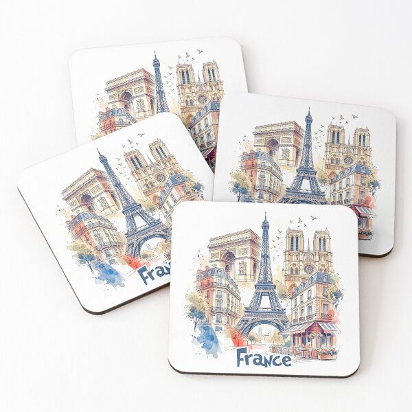 Item preview, Paris Watercolor: Eiffel Tower and French Architecture designed and sold by EdwinkOne.