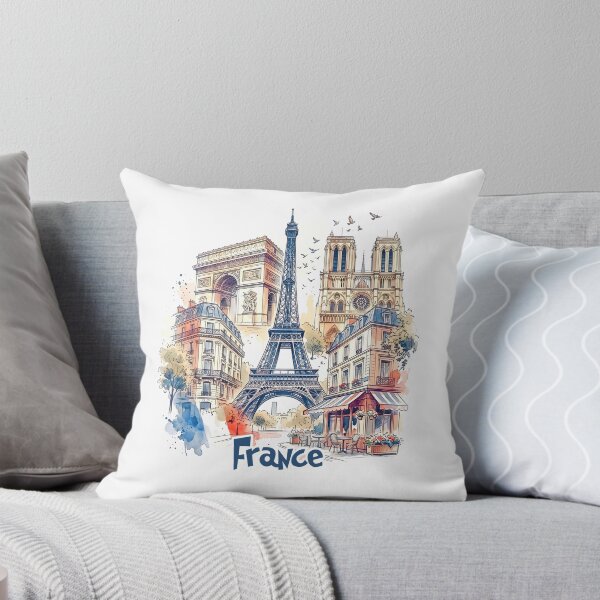 Item preview, Paris Watercolor: Eiffel Tower and French Architecture designed and sold by EdwinkOne.