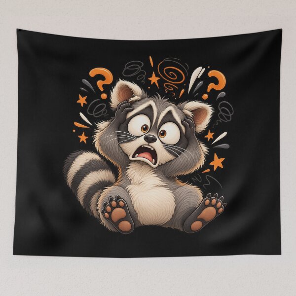 Item preview, Overthinking Raccoon Funny Animal designed and sold by Haji  Kamora.