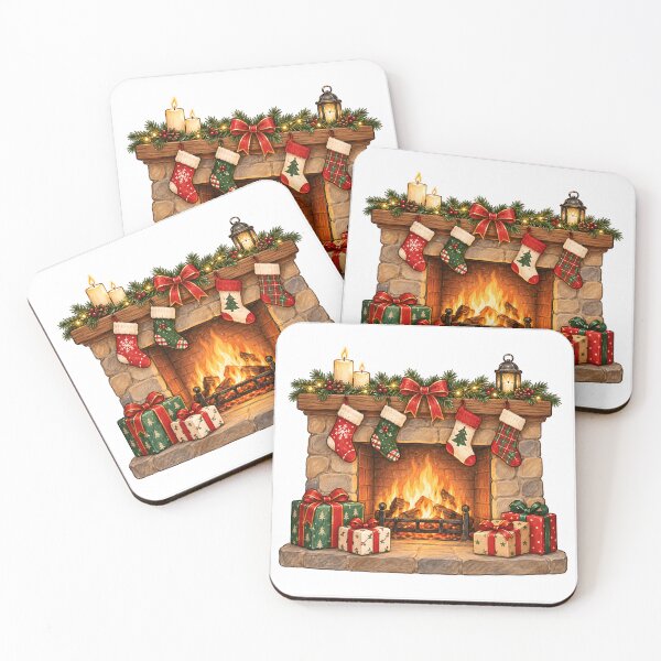 Item preview, Merry Christmas Fireplace designed and sold by RobertMartinArt.