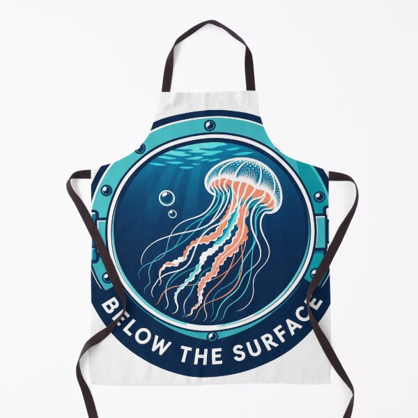Item preview, Below the Surface – Vintage Jellyfish Submarine Porthole – Nautical Ocean Art Tee designed and sold by bobscraze.