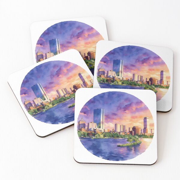 Artikelvorschau, Skyline von Boston entworfen und verkauft von Amber Art.