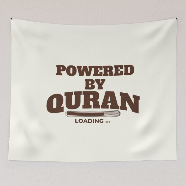Item preview, Powered By Quran Loading - Bar Typography Islamic Design (V.3) designed and sold by D-Islamic.