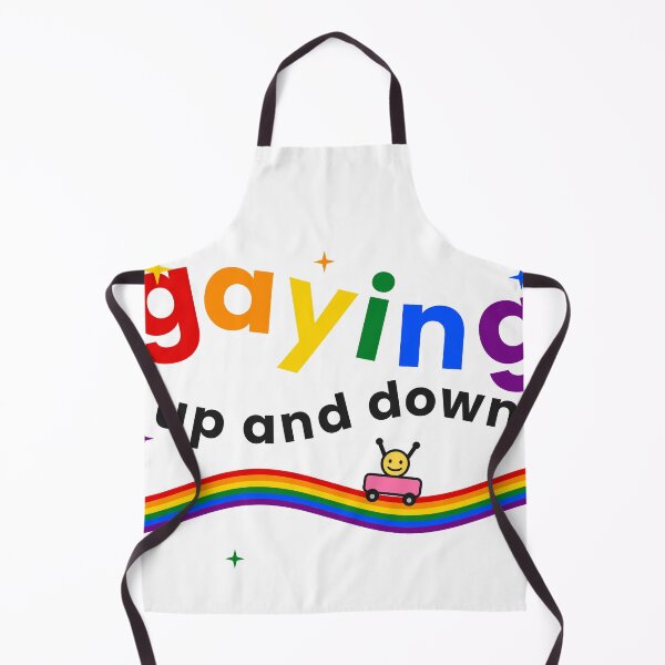 Item preview, Gaying Up and Down — Funny Rainbow Pride Roller Coaster Gay LGBTQ Slogan designed and sold by Off Beat Tee Hut.