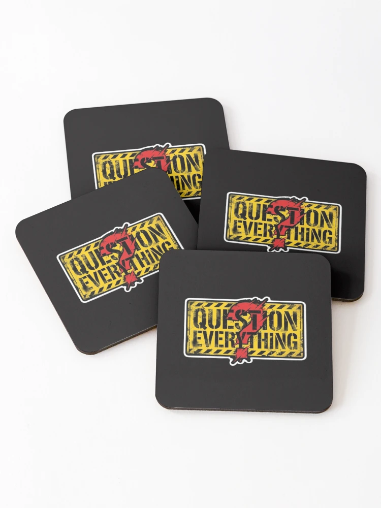Thumbnail 1 of 5, Coasters (Set of 4), Question Everything designed and sold by Monem-RASH.
