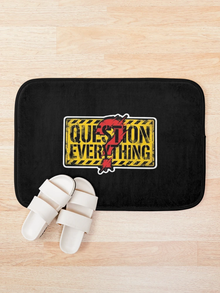 Thumbnail 1 of 6, Bath Mat, Question Everything designed and sold by Monem-RASH.