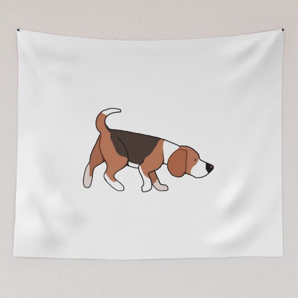 Item preview, Curious Beagle Sniffing Cute Dog Doodle designed and sold by HappyDogfluffy.
