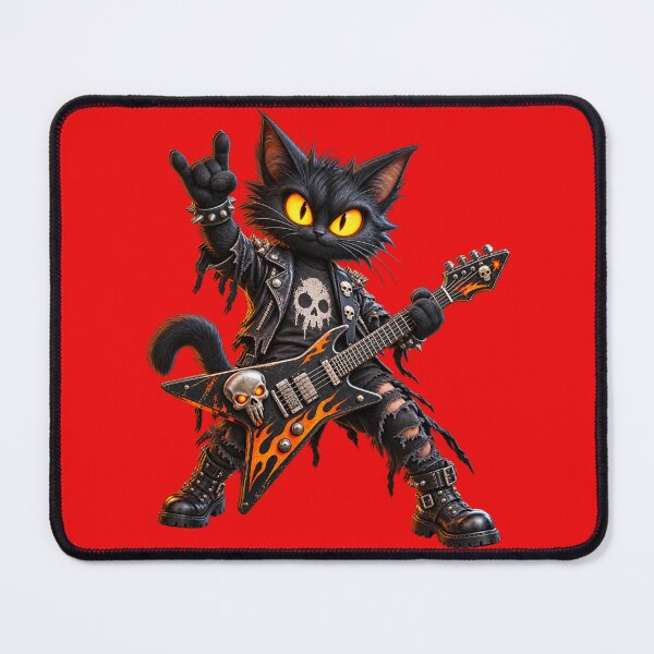 Item preview, Crazy Rock and Roll Guitar Cat ??‍⬛? designed and sold by JAR Designs and Development.