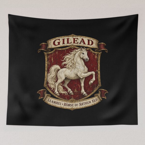 Item preview, Gilead Great Seal — Arthur Eld Horse Sigil Fantasy Art designed and sold by TheDisloyalists.