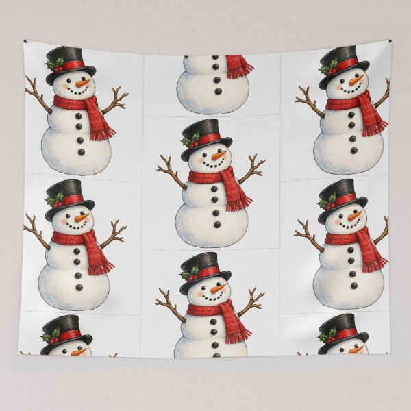 Item preview, Merry Christmas snowman designed and sold by RobertMartinArt.