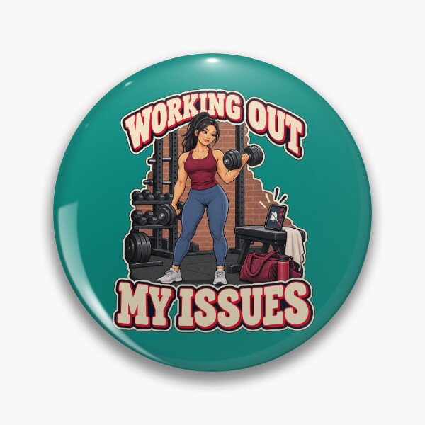 Item preview, Working Out My Issues – Funny Gym Humor designed and sold by GENX-AUTISM-DAD.