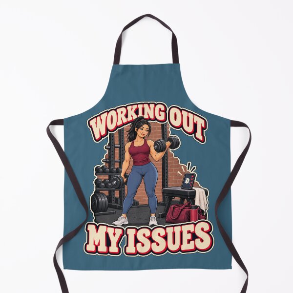 Item preview, Working Out My Issues – Funny Gym Humor designed and sold by GENX-AUTISM-DAD.