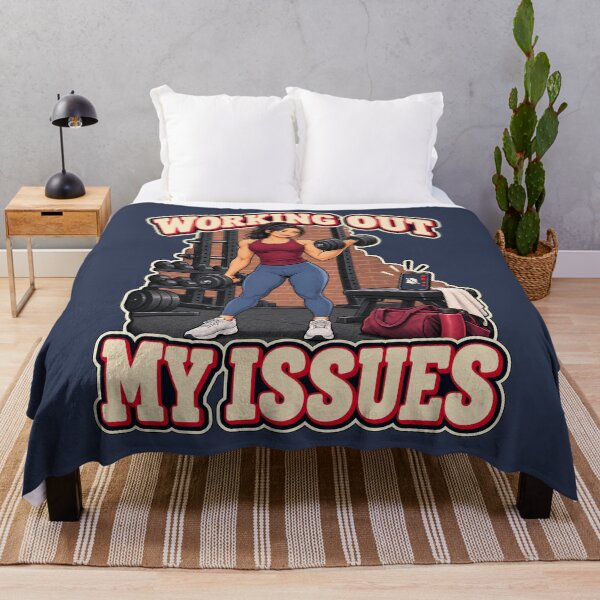 Item preview, Working Out My Issues – Funny Gym Humor designed and sold by GENX-AUTISM-DAD.
