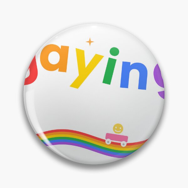 Item preview, Gaying Up and Down — White Text for Dark Colours Funny Rainbow Pride Gay LGBTQ designed and sold by Off Beat Tee Hut.