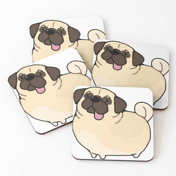 Item preview, Happy Chubby Pug Cute Blep Dog designed and sold by HappyDogfluffy.
