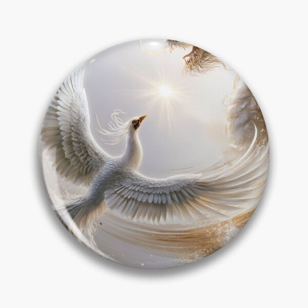 Item preview, Dragon and Phoenix Yin Yang Circle, Gold and White designed and sold by VisionaryVeils.