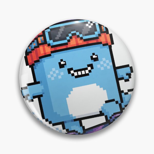Item preview, Blubo Snowboarding - Cool Pixel Art Winter Monster designed and sold by BLUBO~.