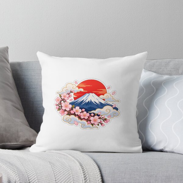 Item preview, Mount Fuji Sakura Landscape Sticker designed and sold by DeutscheIronMan.