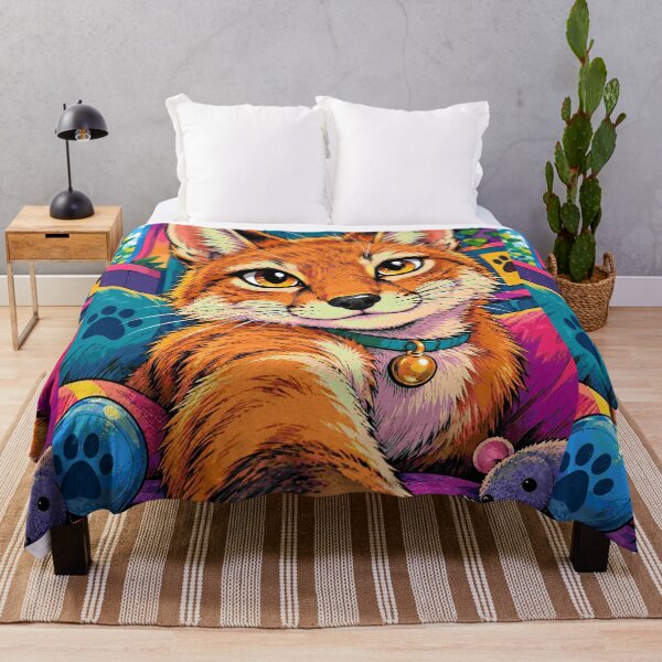 Item preview, Fox Selfie Cute Animal Paw Happy Wildlife Art designed and sold by Neon Bones Studio.