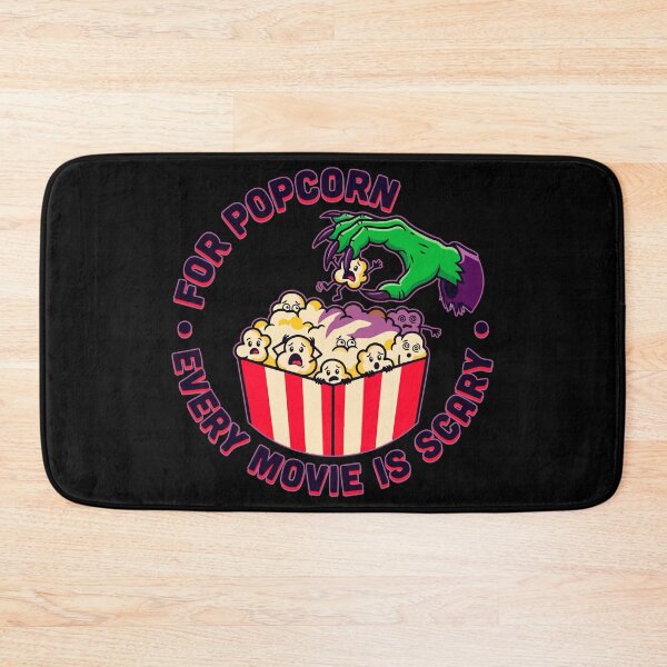 Item preview, For Popcorn Every Movie Is Scary Funny Horror Movie Design designed and sold by JoseloRochaArt.