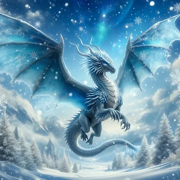Artwork thumbnail, Winter dragon by IntellectWork