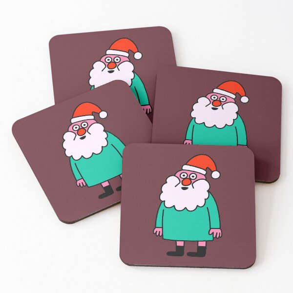 Item preview, Funny Cartoon Santa Claus in Green Sweater Christmas Design designed and sold by peterdesigns.