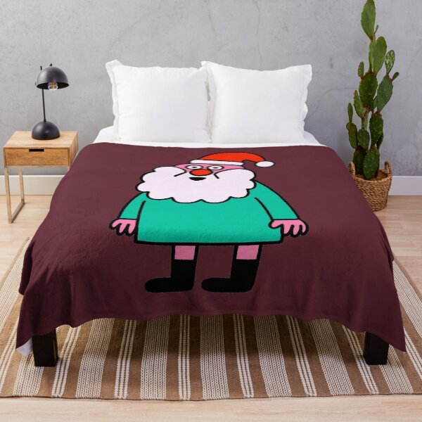 Item preview, Funny Cartoon Santa Claus in Green Sweater Christmas Design designed and sold by peterdesigns.