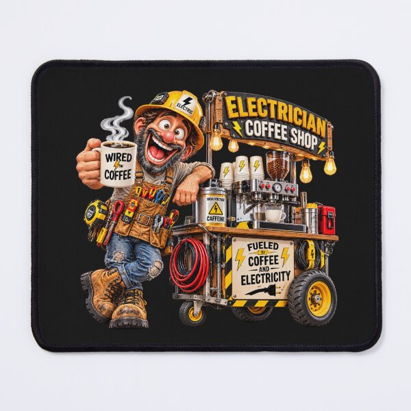 Item preview, Funny Electrician Fueled by Coffee and Electricity ⚡☕? designed and sold by JAR Designs .