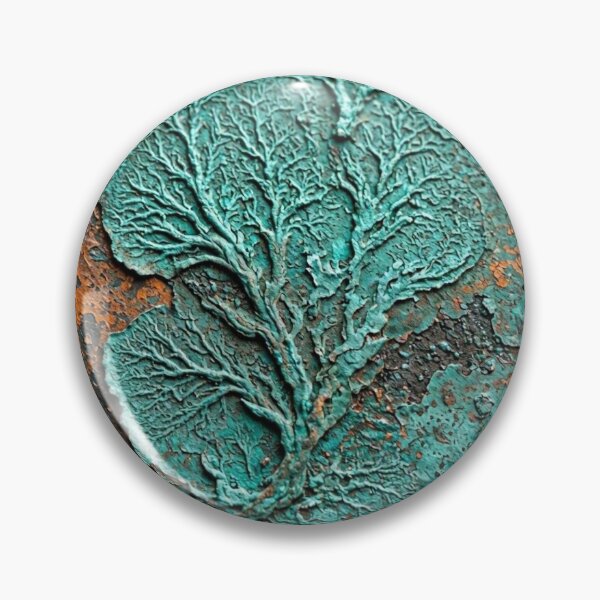 Item preview, Copper Patina Tree Texture Turquoise Rust Metal Oxidized Organic Relievo Art designed and sold by Dogandesighn.