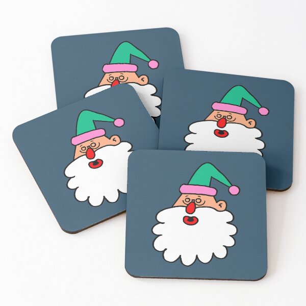 Item preview, Funny Santa Claus Face with Green Hat Christmas Art designed and sold by peterdesigns.