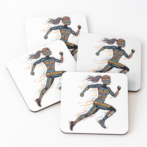 Item preview, Woman Running Motivational Words for Runners designed and sold by countrymouse.