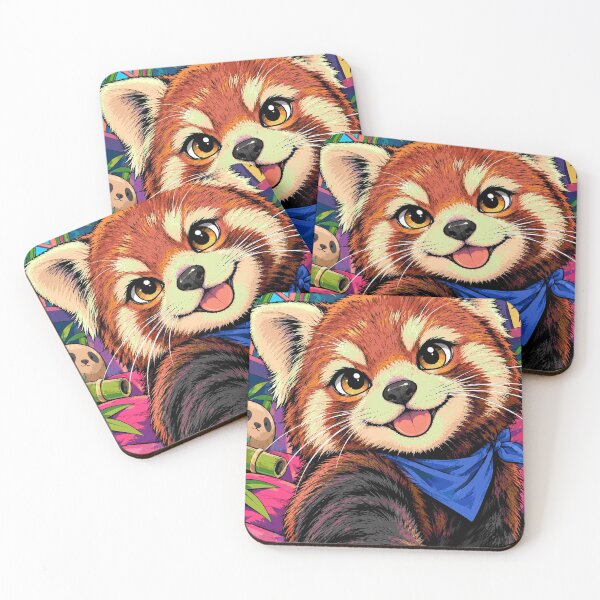 Item preview, Red Panda Selfie Cute Animal Paw Happy Wildlife Art designed and sold by Neon Bones Studio.