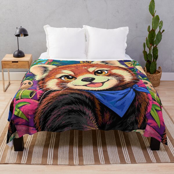 Item preview, Red Panda Selfie Cute Animal Paw Happy Wildlife Art designed and sold by Neon Bones Studio.