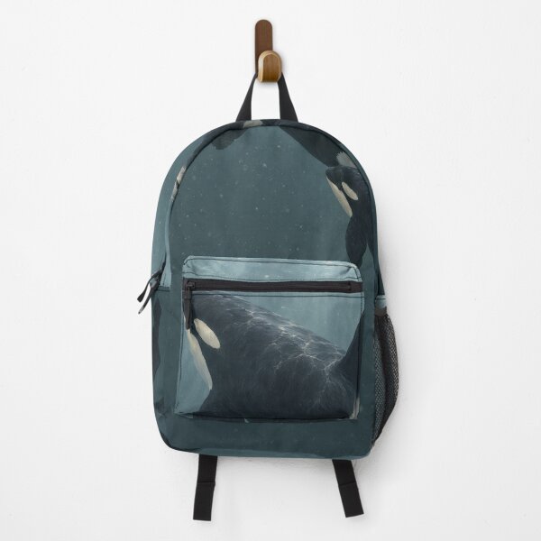 Item preview, he Pod — Orca Mother and Calf, Wildlife Ocean Art for Whale Lovers designed and sold by mushizaman.
