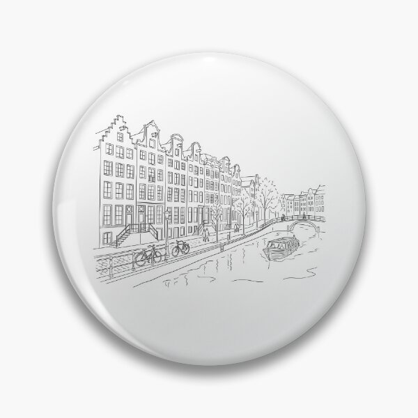 Item preview, Amsterdam Netherlands Line Art designed and sold by OzzFrequency.