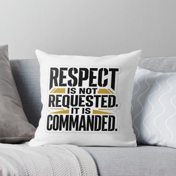 Item preview, Respect Is Not Requested It Is Commanded Sticker designed and sold by Plot Twist Supply.