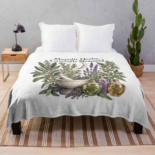 Item preview, Moonlit Herbs, Carefully Measured Botanical Witchcraft designed and sold by ThreadQuirk.