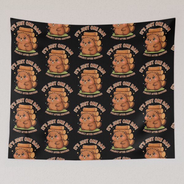 Item preview, It's Just One Dam Project After Another Funny Beaver Pun designed and sold by Redgiant87x.