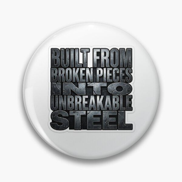Item preview, Built From Broken Pieces Unbreakable Steel Sticker designed and sold by Plot Twist Supply.