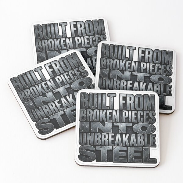 Item preview, Built From Broken Pieces Unbreakable Steel Sticker designed and sold by Plot Twist Supply.
