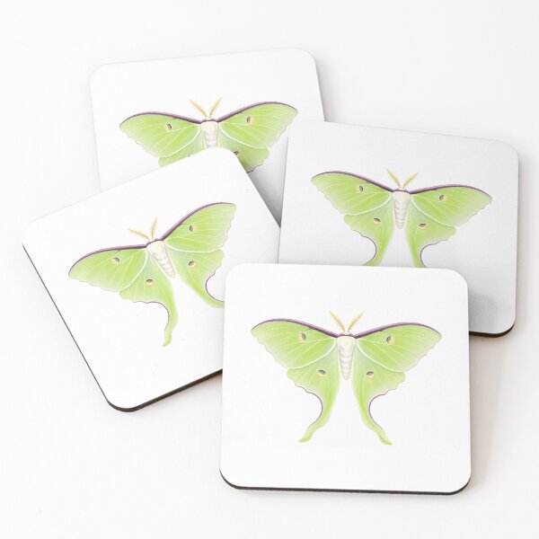 Item preview, Lime Green Luna Moth Gouache Painting designed and sold by 2rose.