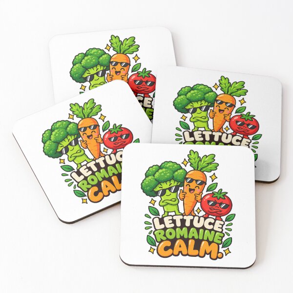 Item preview, Lettuce Romaine Calm – Funny Kawaii Vegan Vegetable Art designed and sold by JrNergal.