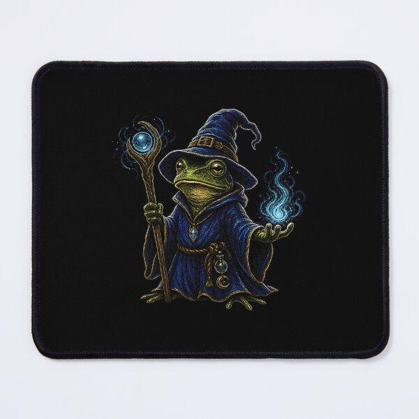 Item preview, Magical Frog Wizard Casting Tea Spell Fantasy Cottagecore Aesthetic designed and sold by Brasovbit.