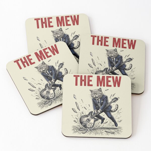 Item preview, The Mew Guitarist Cat Funny Mod Rock Cat Guitarist Gift Cat Lover Retro Music Gift designed and sold by FurRealStudioCo.