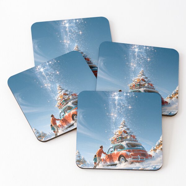 Item preview, Family Unloading Gifts from a Classic Car designed and sold by VisionaryVeils.