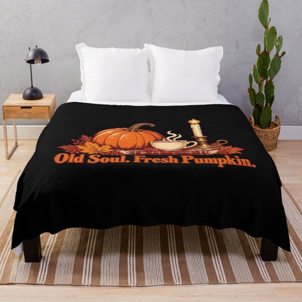 Item preview, Old Soul. Fresh Pumpkin. Vintage Halloween Autumn Still Life designed and sold by ThreadQuirk.