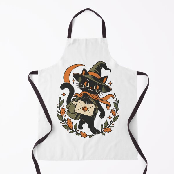 Item preview, Cute Black Cat Witch Delivering Magical Mail | Spooky Halloween Autumn Art designed and sold by Greemo03.